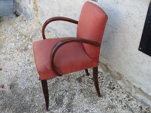 Antico poltrona tessuto rosso - antico,