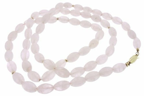 Collana quarzo rosa ovale - collana, in