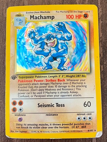 Machamp 102 prima - machamp, edizione