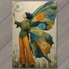 CARTOLINA Ala Farfalla Donna