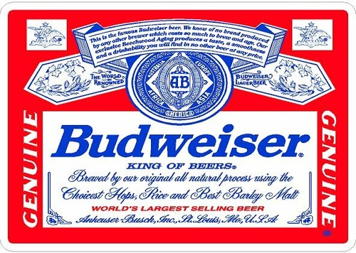 Adesivo parete budweiser - adesivo,
