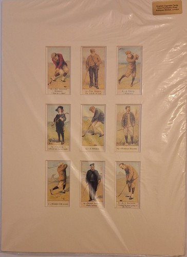 Golfers cigarette card 9pz - cigarette,