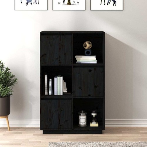 Vidaxl credenza nera 74x35x117 - credenza,