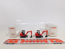Wiking 1:87 H0 2x 0658 03 31 modello miniescavatore Terex HR 18 NUOVO + IMBALLO ORIGINALE #EG878-0,5