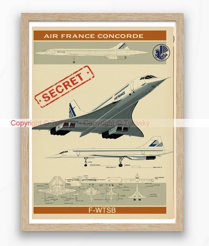 Affiche vintage concorde air - affiche,