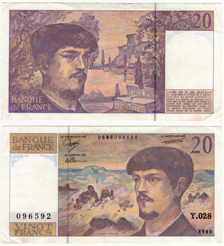 Banconota franchi 1990 - banconota,