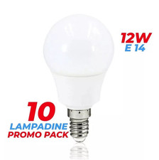 10 LAMPADINE LED E14 12W GLOBO