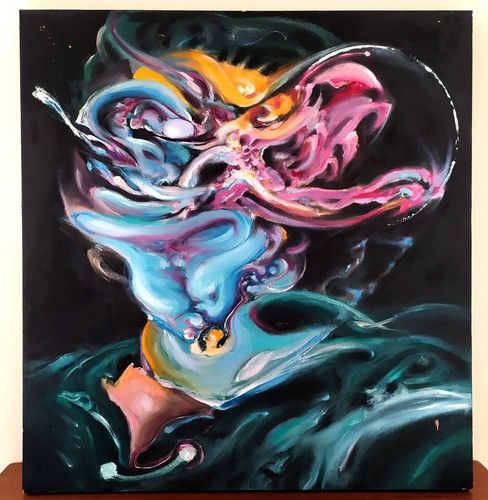 Head study portrait oil - head,