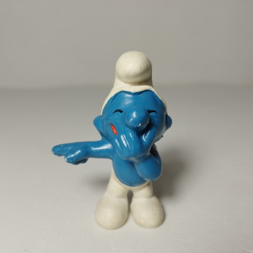 Laughing smurf mini figure - laughing,
