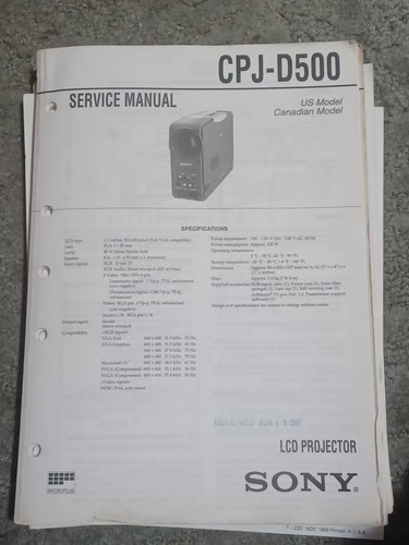 Sony manuale servizio - manuale,