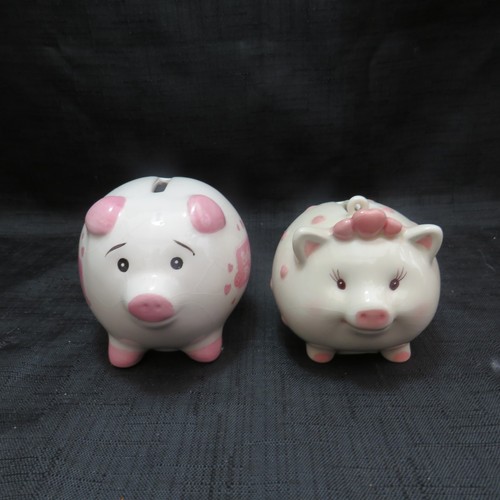 Pair cute ceramic piggy - cute,