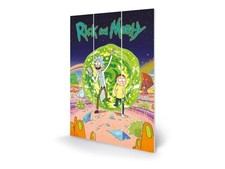 Rick E Morty In Legno Wall Art