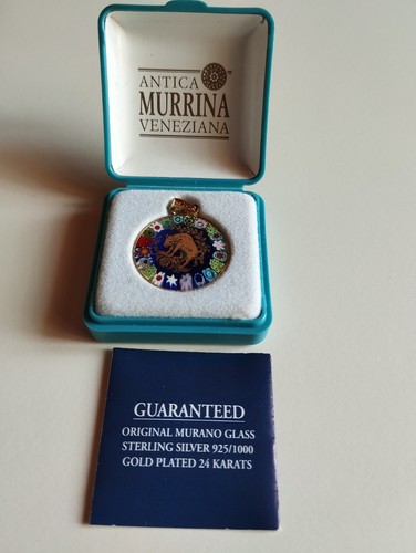 Ciondolo murrina con segno - ciondolo,