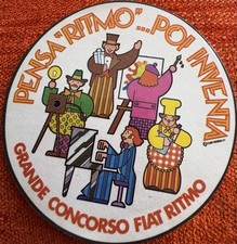Fiat Ritmo Adesivo Vintage Pensa “ Ritmo” … Poi Inventa  Grande Conc.  Fiat Ritm