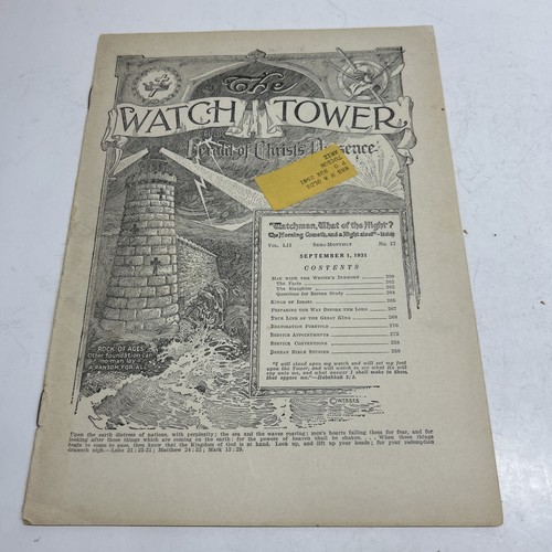 The watch tower sept 1931 - watch, 1