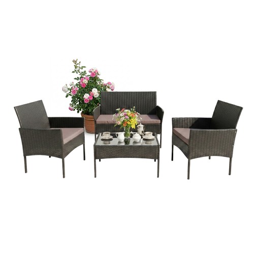 Set salotto giardino rattan - set,