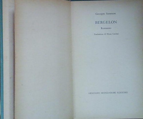 Simenon bergelon mondadori - , a.