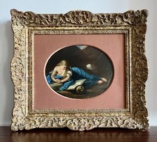 Dipinto Antico A Olio Seguace di Pompeo Batoni Maddalena Penitente
