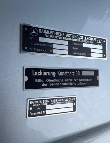 Targa dati - per, mercedes