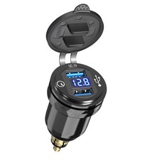 QC 3.0 Presa Din a USB per Moto BMW Metallo Doppio USB Presa Din Adattatore