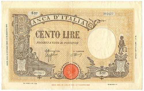 100 lire barbetti grande - lire,