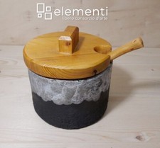 Raku contenitore con coperchio