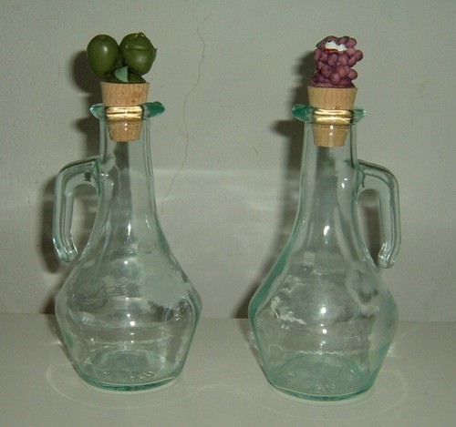 Coppia bottiglia vetro olio - coppia,
