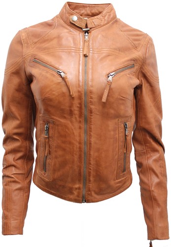 Donna casual pelle marrone - pelle,