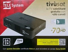 DECODER HD TIVÙSAT CON SCHEDA TELESYSTEM TS9018HEVC COMPRESO DI TESSERA 