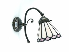 Applique da parete in ottone con paralume in stile Tiffany a forma di cono geome