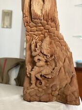 Scultura Raffigurante Il Dio ganesh In Legno 