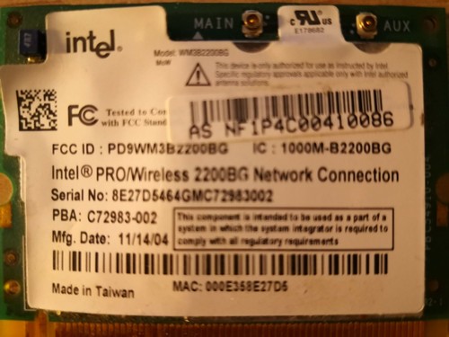 Scheda wlan intel - scheda,