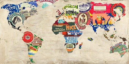 Quadro cartina terra mondo - quadro,