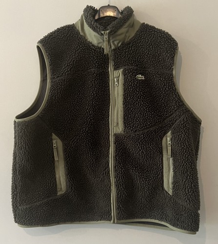Gilet sherpa lacoste - gilet, verde