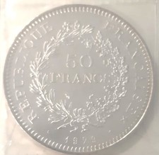 2 MONETE 50 FRANCHI FRANCESI ANNO 1978 FDC argento 900 gr. 30