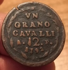 Moneta Grano 12 Cavalli 1792