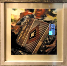 Quadro incorniciato di uomo che suona la fisarmonica Gabbanelli di Rick Hunter