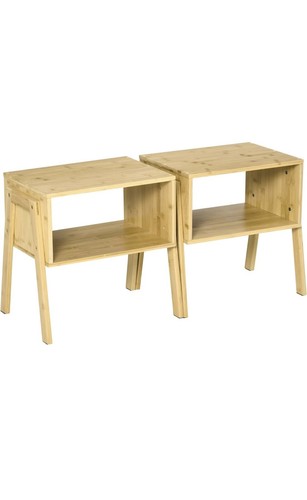 Homcom set comodini in - set,