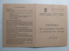 Repubblica Sociale Italiana. Tessera Mutualità Fascista - Sondrio (1944).