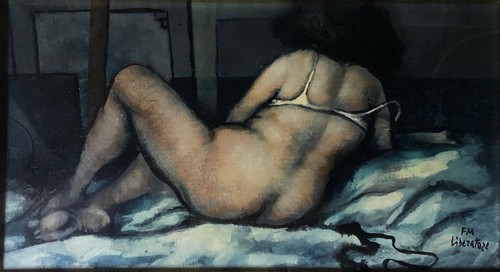 Fausto maria liberatore - maria, olio