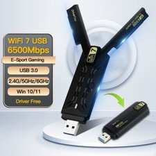 WiFi 7 BE6500 USB WiFi Dongle Tri-Band RTL8912AU Adattatore Wireless per Win 10/11