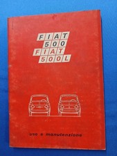 Libretto Uso E Manutenzione ORIGINALE Fiat 500 e 500L Del 1969