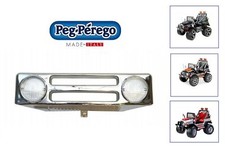 PEG PEREGO MASCHERINA ANTERIORE CROMATA + FANALI GAUCHO 12V E 24V -nuovo-Italia
