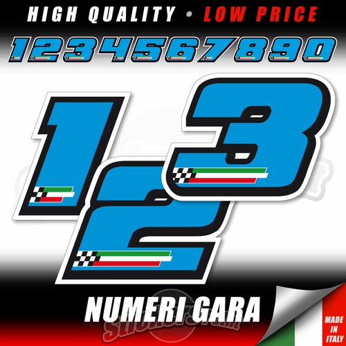 Sticker adesivo numero gara - adesivo,
