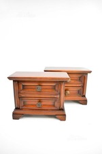 Coppia Comodini In Legno Con Due Cassetti Dimensione 22,5x17,5cm