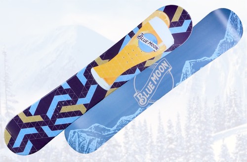 Snowboard blue moon - moon, brewing