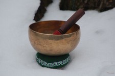 CAMPANA TIBETANA - 13/14 cm 520 g - OTTONE LAVORATO A MANO 