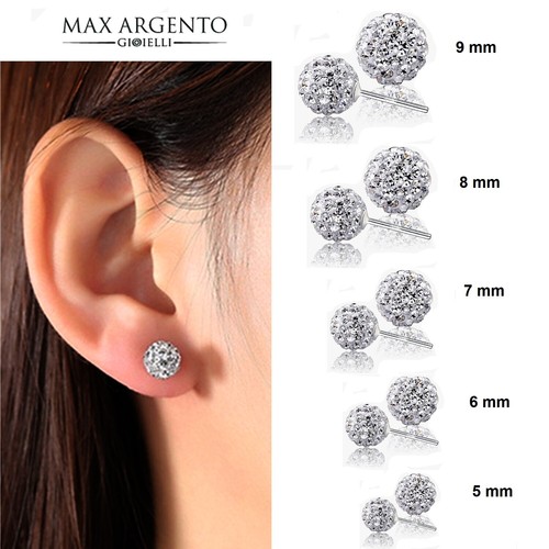 Orecchini argento 925 pallina - argento,