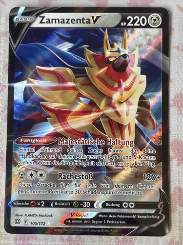 Carta pokemon zamazenta v - carta,