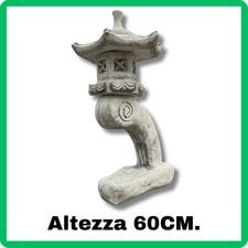 Statua pagoda lanterna lampada giapponese da giardino zen esterno in pietra H.60